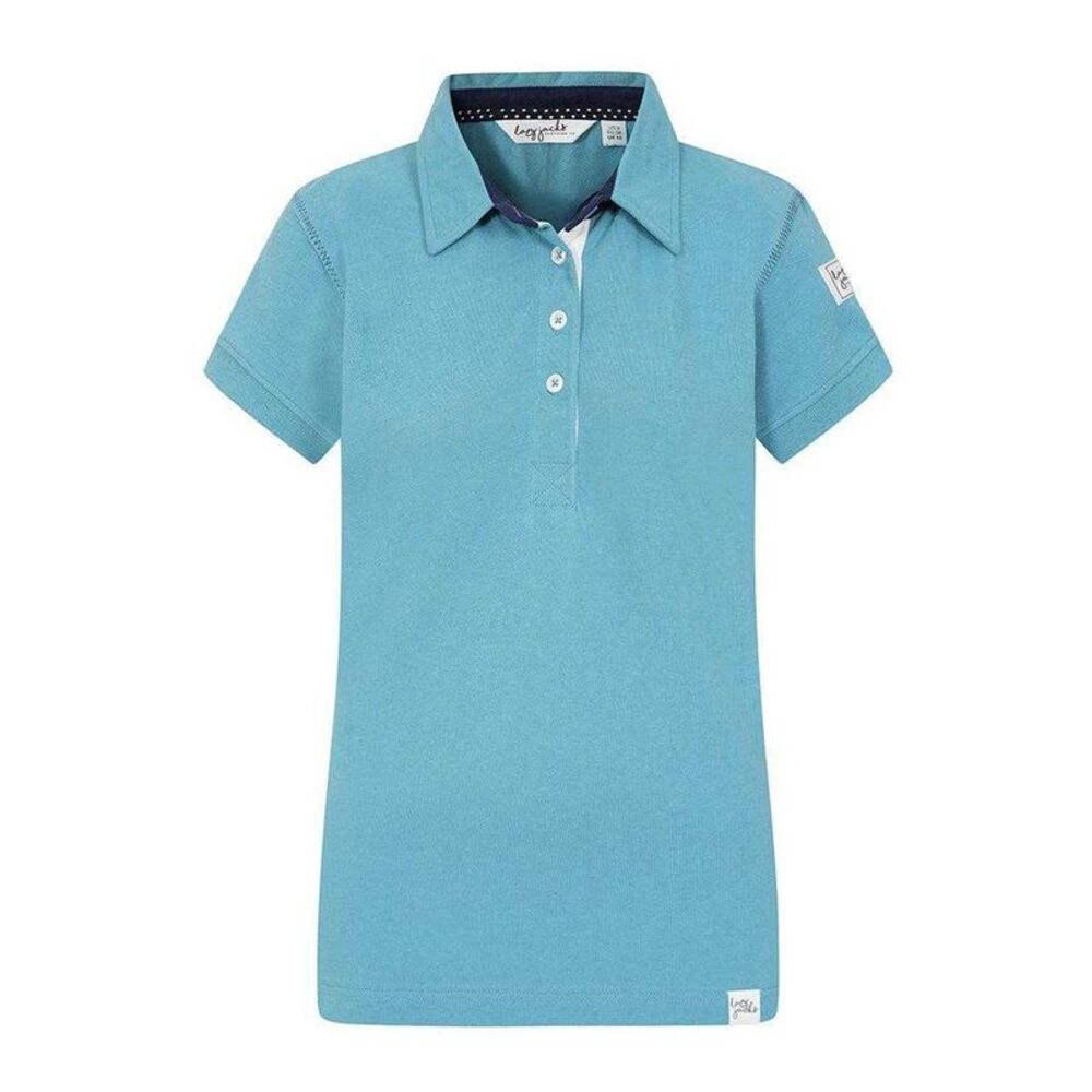 Lazy Jacks Womens/Ladies Contrast Detail Polo Shirt / Spearmint